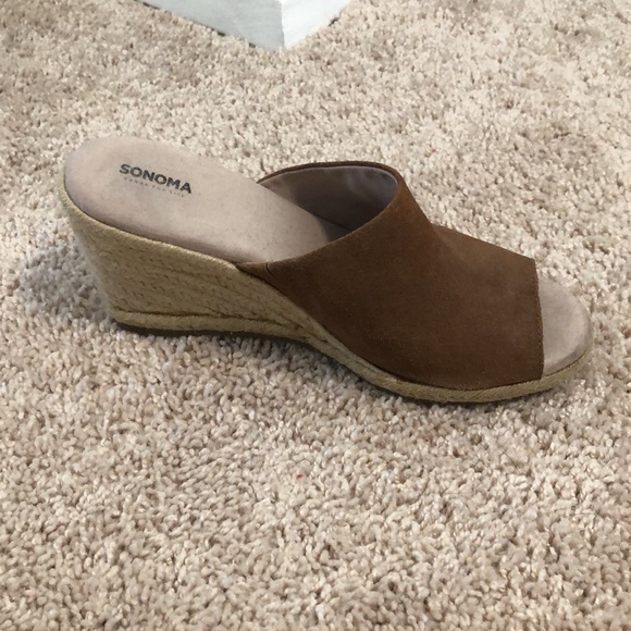 SONOMA suede wedge mules - Picture 2 of 8
